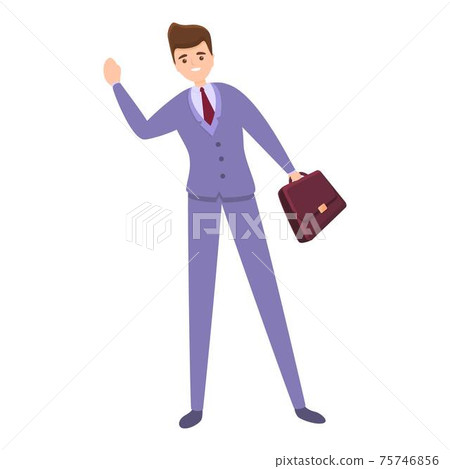 Agent briefcase icon, cartoon style Agent briefcase icon, cartoon style 75746856