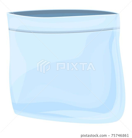Biodegradable plastic small bag icon, cartoon style Biodegradable plastic small bag icon, cartoon style 75746861