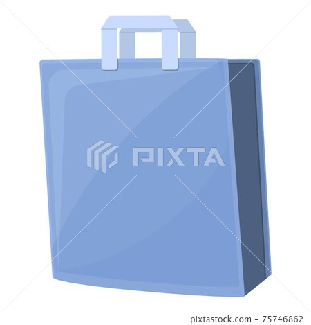 Biodegradable plastic shop bag icon, cartoon style Biodegradable plastic shop bag icon, cartoon style 75746862