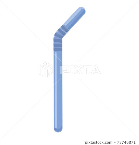 Biodegradable plastic juice pipe icon, cartoon style Biodegradable plastic juice pipe icon, cartoon style 75746871