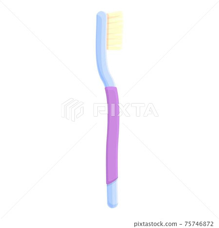 Biodegradable plastic toothbrush icon, cartoon style Biodegradable plastic toothbrush icon, cartoon style 75746872