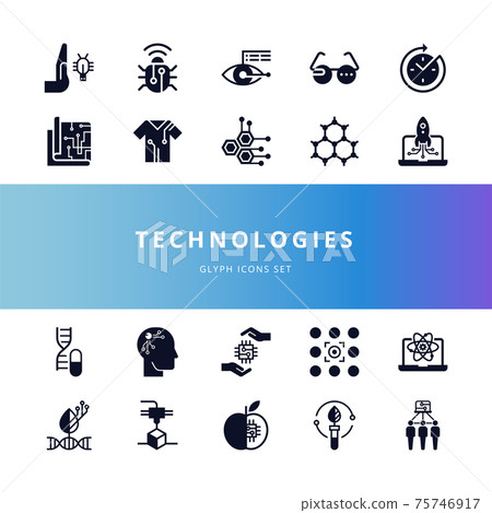 future technologies icons 75746917