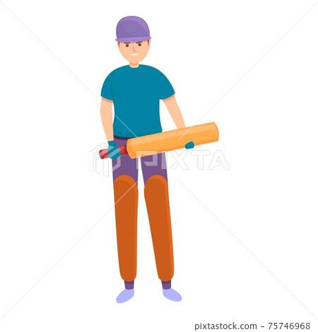 Cricket traditional icon, cartoon style 75746968