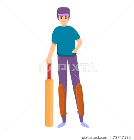 Cricket game icon, cartoon style Cricket game icon, cartoon style 75747123