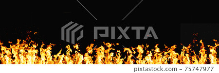 burning banner fire pattern yellow hot flame black burning banner fire pattern yellow hot flame black 75747977