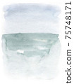 Light green and blue, beige natural watercolor background, pastel color hand drawn abstract background landscape shape 75748171