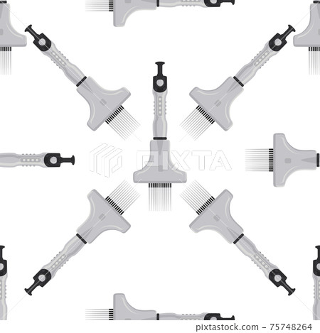 Abstract seamless medical pipette, dropper for laboratory on white background 75748264