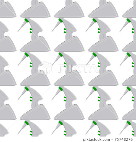Abstract seamless medical pipette, dropper for laboratory on white background 75748276