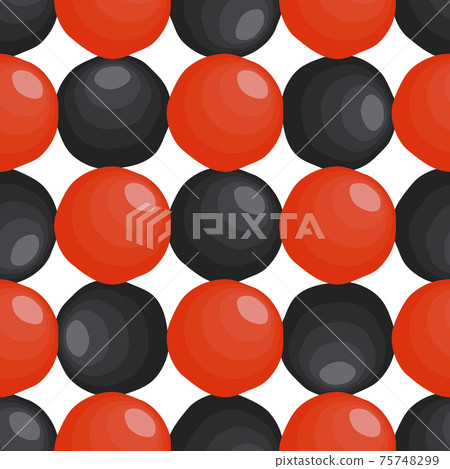 Illustration on theme big pattern identical types fish caviar 75748299