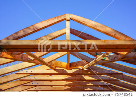 modern construction with wooden details, the new building are built environmentally friendly modern construction with wooden details, the new building are built environmentally friendly 75748541