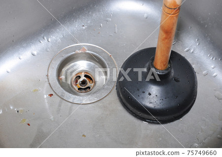 Plunger and kitchen sink. 75749660