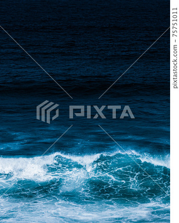 Ocean waves as coastal background, beach holiday destination and luxury travel 75751011