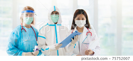 International doctor team. Hospital medical staff. 75752007