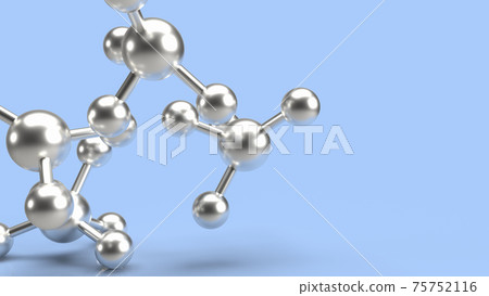 The molecule image for sci and medical content 3d rendering. The molecule image for sci and medical content 3d rendering. 75752116