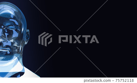 The robot head for sci and technology or machine learning content 3d rendering The robot head for sci and technology or machine learning content 3d rendering 75752118