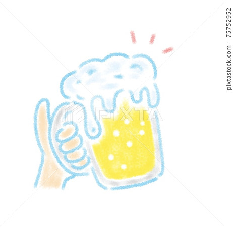 Beer drinking party hand-drawn illustration Beer drinking party hand-drawn illustration 75752952