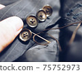 Suit sewing with buttons 75752973