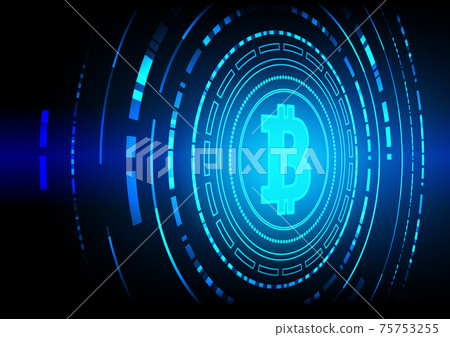 Bitcoin Circuit technology background with… - Stock Illustration