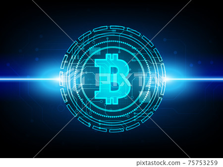 Bitcoin Circuit technology background with hi-tech digital Bitcoin Circuit technology background with hi-tech digital 75753259