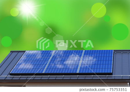 Eco image Eco-house, greenery and sun 75753351