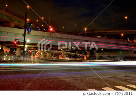 Scenery of Tatsumi Junction Night view Scenery of Tatsumi Junction Night view 75753811