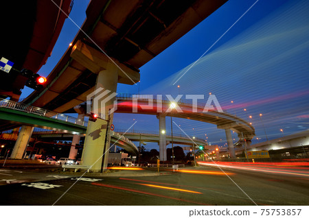 Scenery of Tatsumi Junction Night view Scenery of Tatsumi Junction Night view 75753857