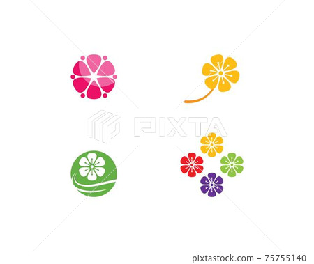 Plumeria flower logo 75755140