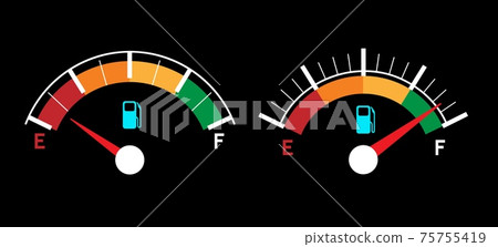 Empty and fueled gas gauges Empty and fueled gas gauges 75755419