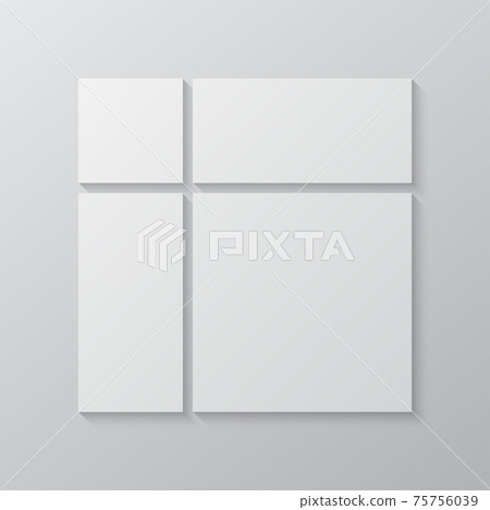 Vector empty collage board four images, photo 75756039