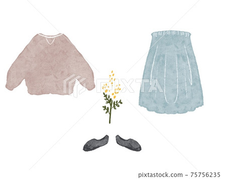Spring clothes illustration 2 75756235