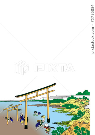 Katsushika Hokusai image Nobutoura bright version vertical white background 75756884