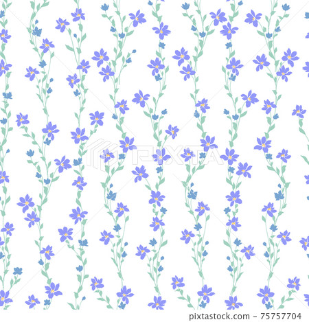Seamlessly continuous floral pattern, - Stock Illustration [75757704 ...