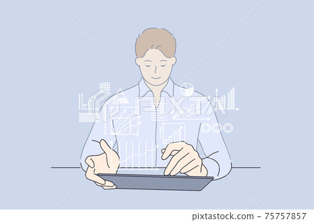 Development strategy, working, business analyse concept Development strategy, working, business analyse concept 75757857
