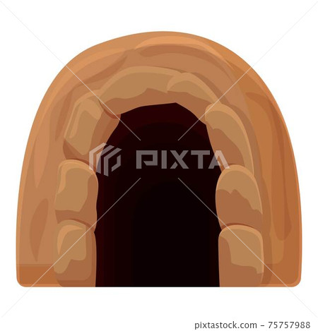 Stone tunnel icon, cartoon style 75757988