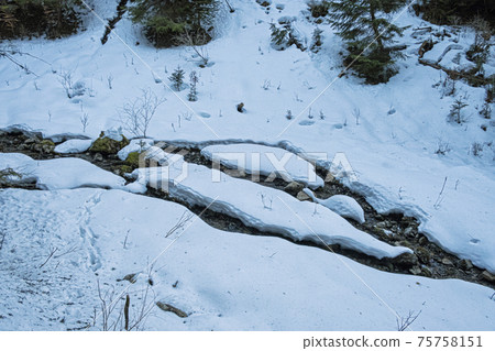 Big snow, Ilanovska valley, Low Tatras mountains, Slovakia Big snow, Ilanovska valley, Low Tatras mountains, Slovakia 75758151