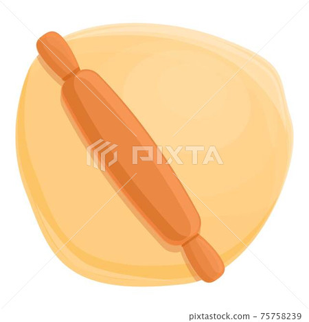 Dough cooking icon, cartoon style Dough cooking icon, cartoon style 75758239