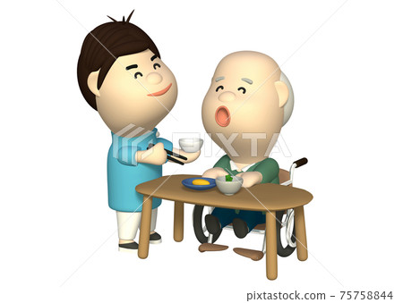 工作人員協助用餐 工作人員協助用餐 75758844