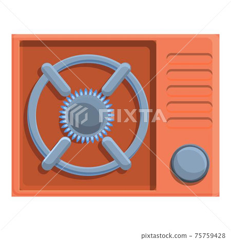 Food gas stove icon, cartoon style Food gas stove icon, cartoon style 75759428