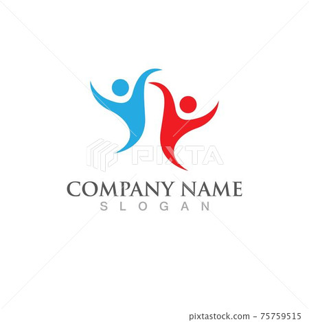 Human character logo sign Human character logo sign 75759515