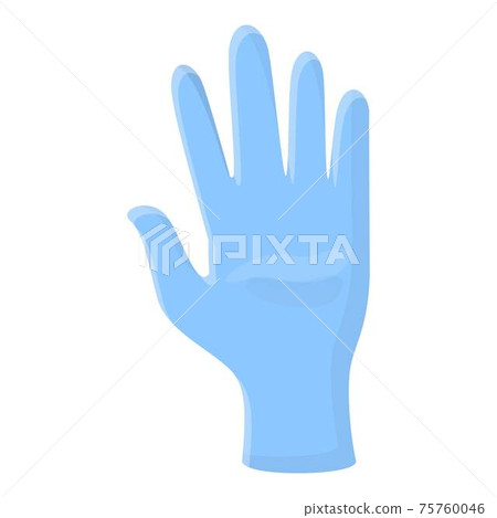 Clinic medical gloves icon, cartoon style Clinic medical gloves icon, cartoon style 75760046