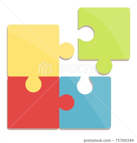 Problem solving puzzle icon, cartoon style Problem solving puzzle icon, cartoon style 75760394