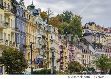 street in Karlovy Vary, Czech repablic street in Karlovy Vary, Czech repablic 75760422