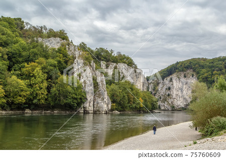 the rocky shores of the Danube, Germany the rocky shores of the Danube, Germany 75760609