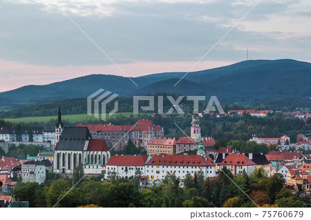 view of Cesky Krumlov, Czech republic 75760679