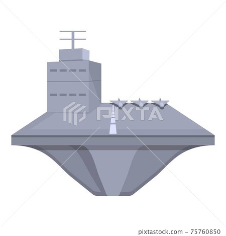 Aircraft carrier power icon, cartoon style 75760850