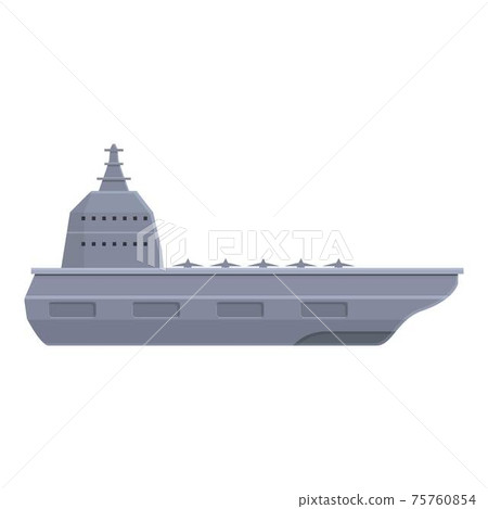 Aircraft carrier naval icon, cartoon style Aircraft carrier naval icon, cartoon style 75760854