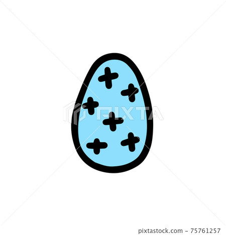 Easter decorated egg.Egg a sketch 75761257