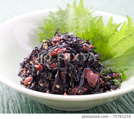 Furikake, plum fruits and hijiki seaweed, rice companion 75761258
