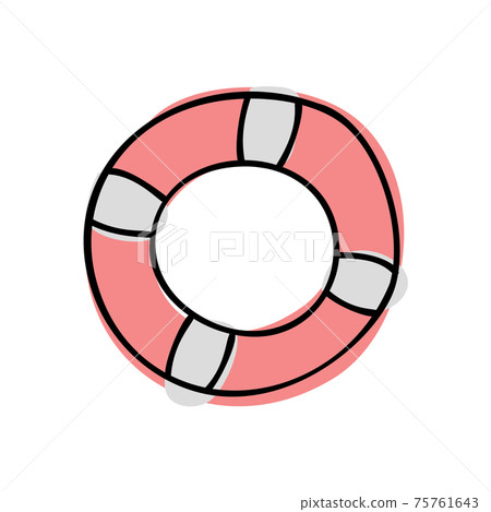 Doodle Lifebuoy. hand drawn of a Lifebuoy isolated on a white background. Vector illustration sticker, icon, design element. Tropical Summer theme for web, poster or banner Doodle Lifebuoy. hand drawn of a Lifebuoy isolated on a white background. Vector illustration sticker, icon, design element. Tropical Summer theme for web, poster or banner 75761643