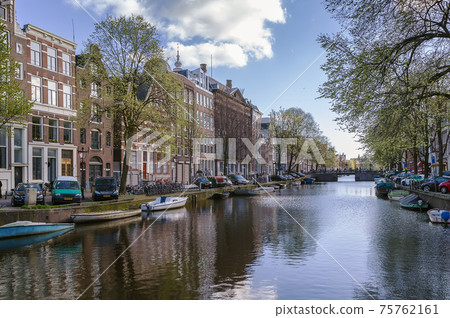 View of Amsterdam canal, Netherlands 75762161